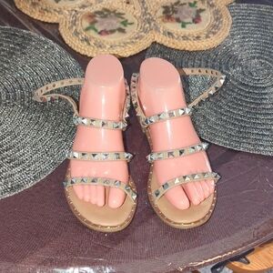 Steve Madden Tan Studded Sandals